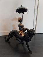 Beeldje J-line luipaard met jongen, Verzamelen, Beelden en Beeldjes, Ophalen, Zo goed als nieuw, Mens