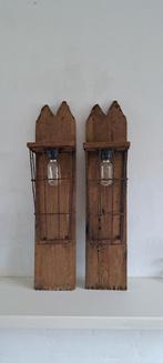 Rustieke Wandlampen Set, Huis en Inrichting, Lampen | Wandlampen, Ophalen of Verzenden, Gebruikt, Metaal, Rustiek