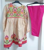 Maat S beige roze geborduurde Indiase Afghaanse jurk broek, Overige typen, Beige, Ophalen of Verzenden, Zo goed als nieuw