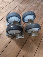Set van 4 zwenkwielen - 10 cm diameter, Doe-het-zelf en Verbouw, Zwenkwielen, Ophalen of Verzenden