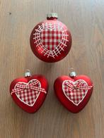 Kerstballen met hart, Ophalen of Verzenden, Gebruikt