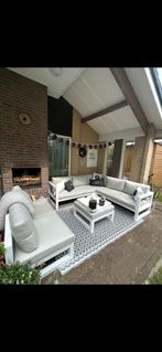 Super mooie complete witte aluminium lounge-set, Tuin en Terras, Tuinsets en Loungesets, Ophalen, Zo goed als nieuw, Aluminium