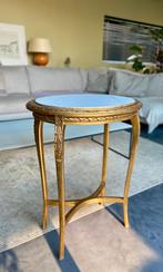Louis XVI vergulde bijzettafel, Huis en Inrichting, Tafels | Sidetables, Ophalen of Verzenden, Gebruikt, 25 tot 50 cm, 50 tot 100 cm