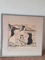 Sillgrisslor Stora Karlsön Houtsnede 3 zeekoeten, Ophalen