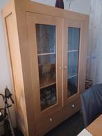 Kast en eettafel (2m) White wash eiken, Ophalen, Gebruikt, Bruin, Overige typen