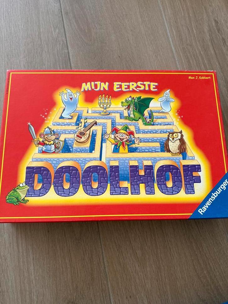 Mijn Eerste Doolhof - Kinderspel 5-8 jaar, Hobby en Vrije tijd, Gezelschapsspellen | Bordspellen, Gebruikt, Een of twee spelers