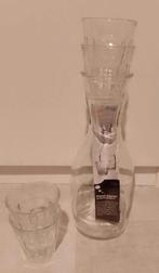Royal vkb karaf (1 liter) met 4 glazen, NIEUW, Huis en Inrichting, Keuken | Servies, Glas of Glazen, Nieuw, Ophalen of Verzenden