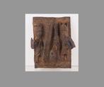 Oudere Bronzen Plaque Benin met twee strijders (120729-03), Ophalen of Verzenden, Brons