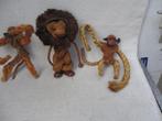 DRIE zeldzame Jørgen Bloch gevlochten touw lion & monkey 2x, Antiek en Kunst, Ophalen of Verzenden