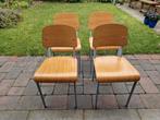 Vitra standard replica vintage schoolstoelen 4 stuks, Ophalen, Gebruikt, Vier, Schoolstoel, vintage