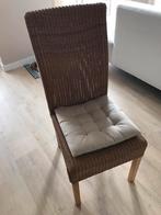 4 Loyd Loom eetkamerstoelen met kussen, Huis en Inrichting, Stoelen, Ophalen, Overige materialen, Gebruikt, Bruin