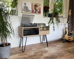 Eiken LP / vinylmeubel - vinyl, versterker & platenspeler, 50 tot 100 cm, Modern retro vinylmeubel, Nienhof 48, 6715 AD, Ede, Eikenhout