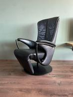 Zwarte leren kennedy relax stoel / relax fauteuil opknapper, Ophalen, Nvt, Nvt, Nvt