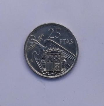 Spaanse munt van Franco, 25 Pasetas 1957 beschikbaar voor biedingen