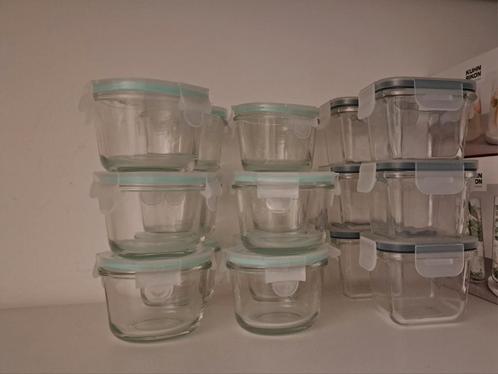 Glazen vershoudbakjes met dekstel, Huis en Inrichting, Keuken | Servies, Glas of Glazen, Overige stijlen, Glas, Ophalen