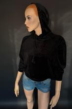 Super leuke zwarte fluwelen hoodie maat L, Ophalen of Verzenden, Zo goed als nieuw, Maat 38/40 (M), Zwart