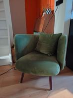 Groene Suède Fauteuil stoel te Koop, Huis en Inrichting, Fauteuils, Ophalen