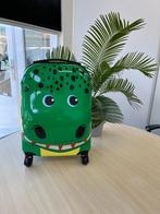 Kinder koffer groene krokodil, Uitschuifbare handgreep, Hard kunststof, Nieuw, Minder dan 50 cm
