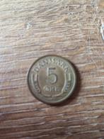 Munt Denemarken 5 Ore 1966, Ophalen of Verzenden, Overige landen