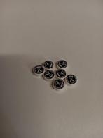 NIEUW: White Tile, Round 1 x 1 with Black Hourglass and Circ, Lego, Nieuw, Ophalen of Verzenden, X