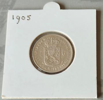 Zilveren 1/2 gulden 1905 Wilhelmina  beschikbaar voor biedingen