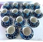 13 kop & schotels  Lange Lijs stijl Blauw Wit China, Ophalen