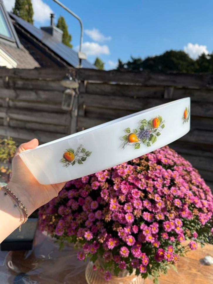 Arcopal Fruits de France Schaal, Huis en Inrichting, Keuken | Servies, Zo goed als nieuw, Schaal of Schalen, Overige stijlen, Glas