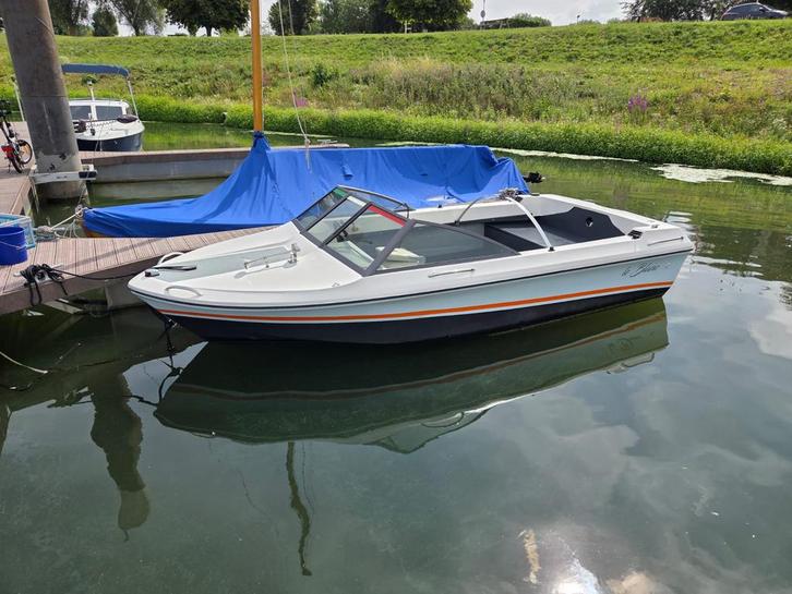 Speedboot met accessoires + 20pk Johnson, Watersport en Boten, Speedboten, Gebruikt, 3 tot 6 meter, Benzine, Minder dan 70 pk