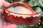 Bonsai schaal Ossenbloed rood geglazuurd 13,6x9,7x4,8, Ophalen of Verzenden, Zo goed als nieuw, Overige vormen, Aardewerk