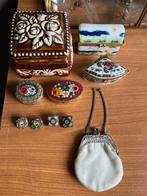 Diverse sieraden doosjes oorbellen millefiori , porcelein ,, Ophalen of Verzenden