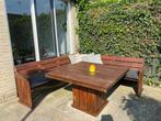 Tuinbank / loungebank met tafel - 2 in 1, Tuin en Terras, Tuinbanken, Ophalen, Gebruikt, Hout