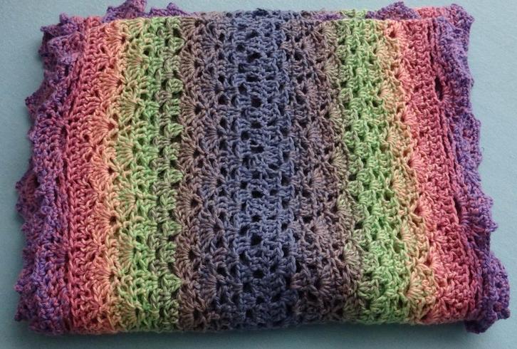 Handgemaakte sjaal / omslagdoek kleurrijk katoen/acryl NIEUW, Kleding | Dames, Mutsen, Sjaals en Handschoenen, Nieuw, Sjaal, Maat 38/40 (M)