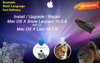 Mac OS X Snow Leopard 10.6.3 en/of Lion 10.7.5 USB Installer, Nieuw, MacOS, Ophalen of Verzenden