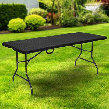 Klaptafel -180 x 75 x 74 cm - in Rotan-Look - Campingtafel.  beschikbaar voor biedingen
