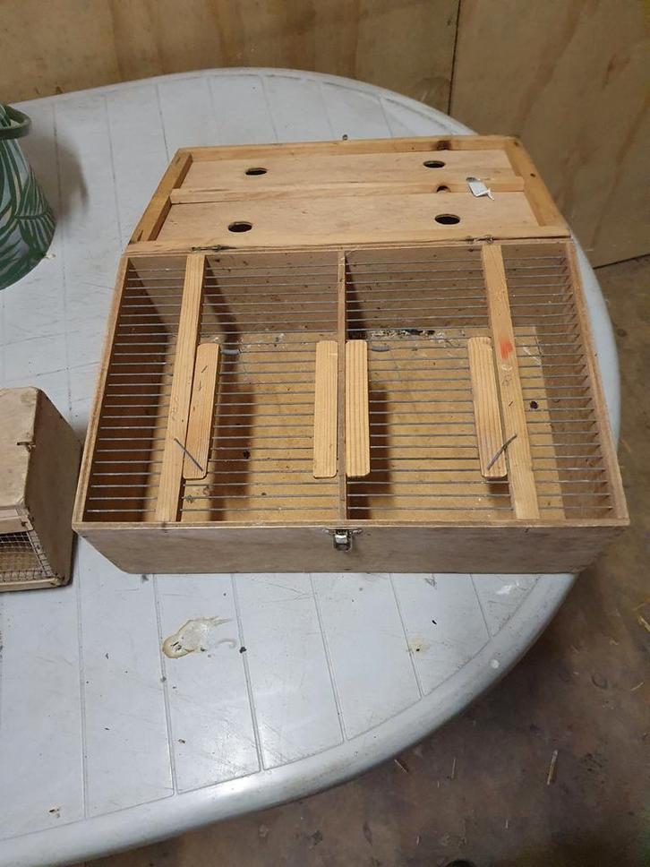 Transport kooien voor vogels, Dieren en Toebehoren, Vogels | Hokken en Kooien, Gebruikt, Vogelkooi, Hout, Ophalen