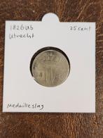 25 cent 1826 Utrecht (b) medailleslag, Postzegels en Munten, Munten | Nederland, Koning Willem I, Zilver, Ophalen of Verzenden