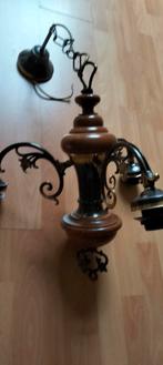 Set van 2 mooie hanglampen met melkglazen kapjes zgan, 50 tot 75 cm, Klassiek, Ophalen of Verzenden, Zo goed als nieuw