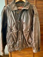 Vintage Century Fox leren jack heren - Maat M. Donkerbruin., Ophalen of Verzenden, Gedragen, Maat 48/50 (M), Bruin
