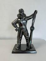 Oud metalen beeldje Piloot, Verzamelen, Ophalen, Gebruikt, Mens