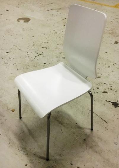 2 Ikea stoelen Gilbert, wit, Huis en Inrichting, Stoelen, Gebruikt, Twee, Wit, Ophalen