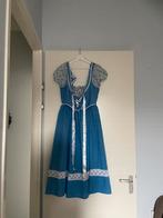 Dirndell jurk blauw met bloemetjes, Kleding | Dames, Ophalen of Verzenden, Zo goed als nieuw, Maat 46/48 (XL) of groter, Carnaval