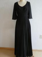 Emhana Wendel maxi jurk S/36 vintage 80's zwart plissé, Onder de knie, Zo goed als nieuw, Maat 36 (S), Zwart