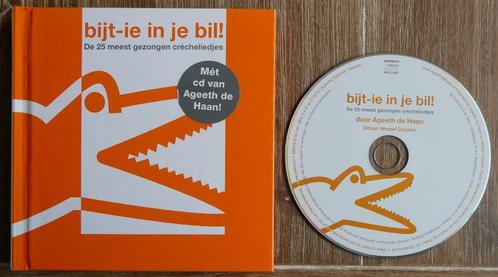 Bijt-ie in je bil - CD met boekje met creche liedjes, Boeken, Kinderboeken | Baby's en Peuters, Zo goed als nieuw, 3 tot 4 jaar
