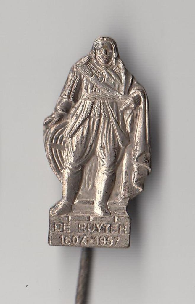 Vlissingen 1957 Michiel de Ruyter speldje, Verzamelen, Speldjes, Pins en Buttons, Gebruikt, Speldje of Pin, Overige onderwerpen