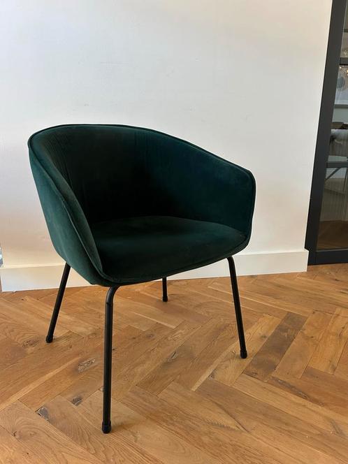 6x WOOOD Sien Groene Eetkamerstoel, Huis en Inrichting, Stoelen, Nieuw, Vijf, Zes of meer stoelen, Stof, Overige kleuren, Ophalen