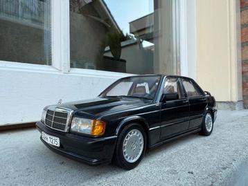 1:18 Mercedes 190E 2.3 16V Zwart metallic 1984 Autoart 76122 beschikbaar voor biedingen