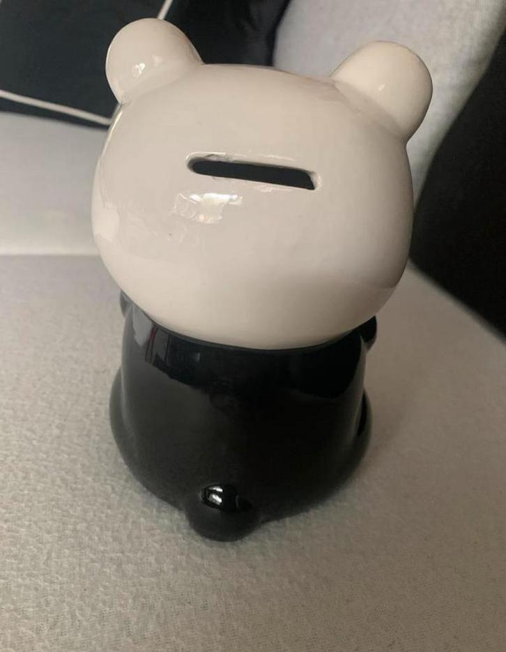 Puntgave Panda Spaarpot, Verzamelen, Spaarpotten, Zo goed als nieuw, Dier, Steen, Aardewerk of Keramiek, Ophalen of Verzenden