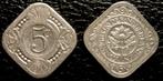 Vierkante 5 cent 1929, Postzegels en Munten, Munten | Nederland, Verzenden, Koningin Wilhelmina, 5 cent