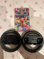 Mario Kart 8 Deluxe + 2 sturen, Spelcomputers en Games, Games | Nintendo Switch, Ophalen, Racen en Vliegen, Eén computer, Zo goed als nieuw