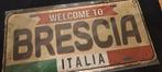 Retrobord BRESCIA ITALIA. 15X30CM., Ophalen of Verzenden, Auto's
